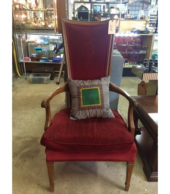 Red velvet armchair